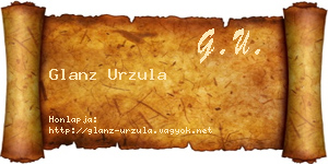 Glanz Urzula névjegykártya